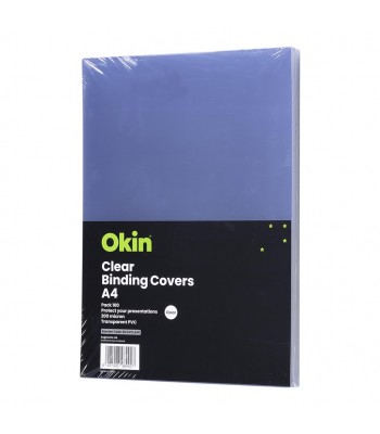 Okin Binding Covers A4 Clear 200mic, Pack of 100